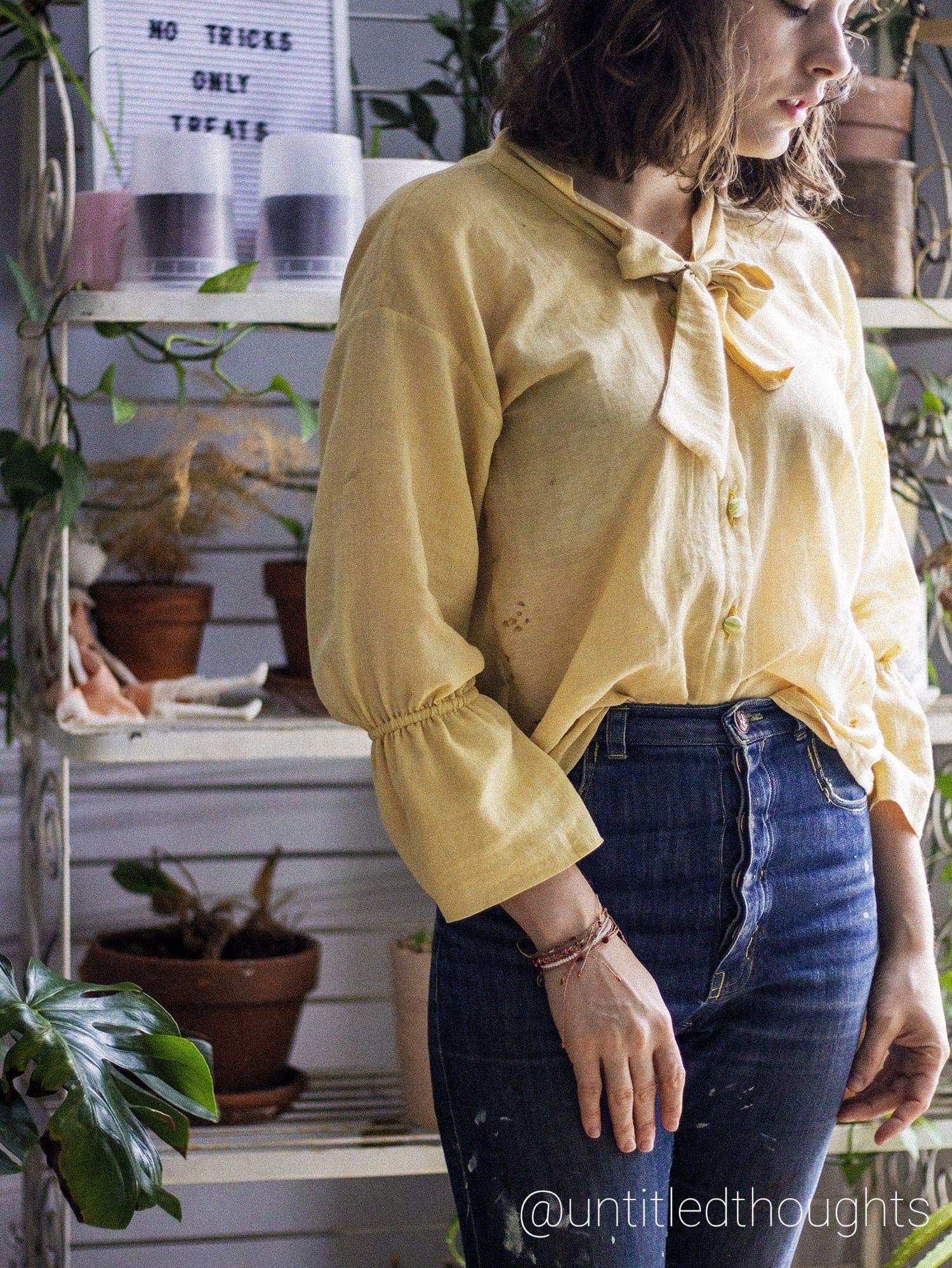 Chalk French Linen Seam Detail Blouse - Women's Linen Shirts