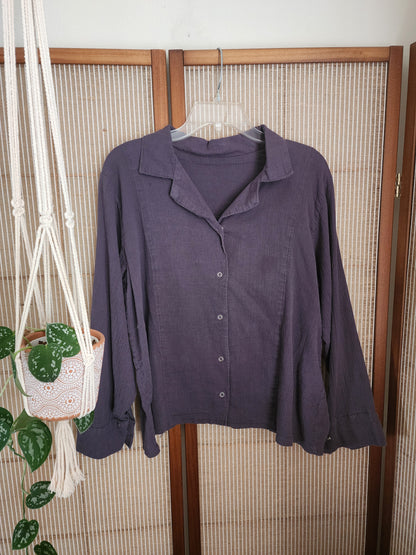 Dark Grey Gauze Agave Blouse