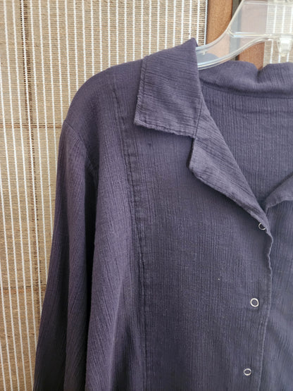 Dark Grey Gauze Agave Blouse