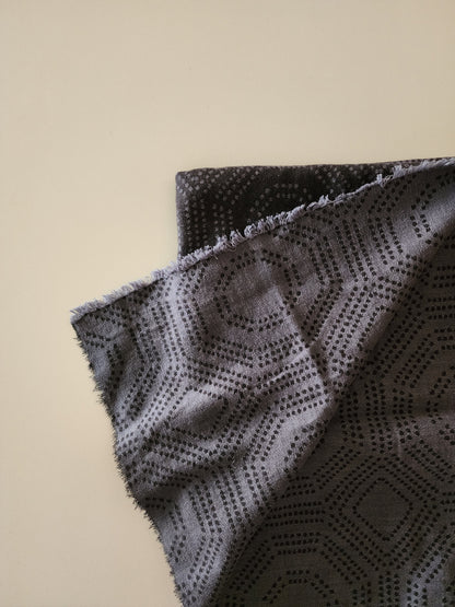 Black/Grey Reversible Cotton Fabric