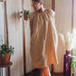 Sleeveless Mustard Plaid Photinia Dress (Zero Waste)