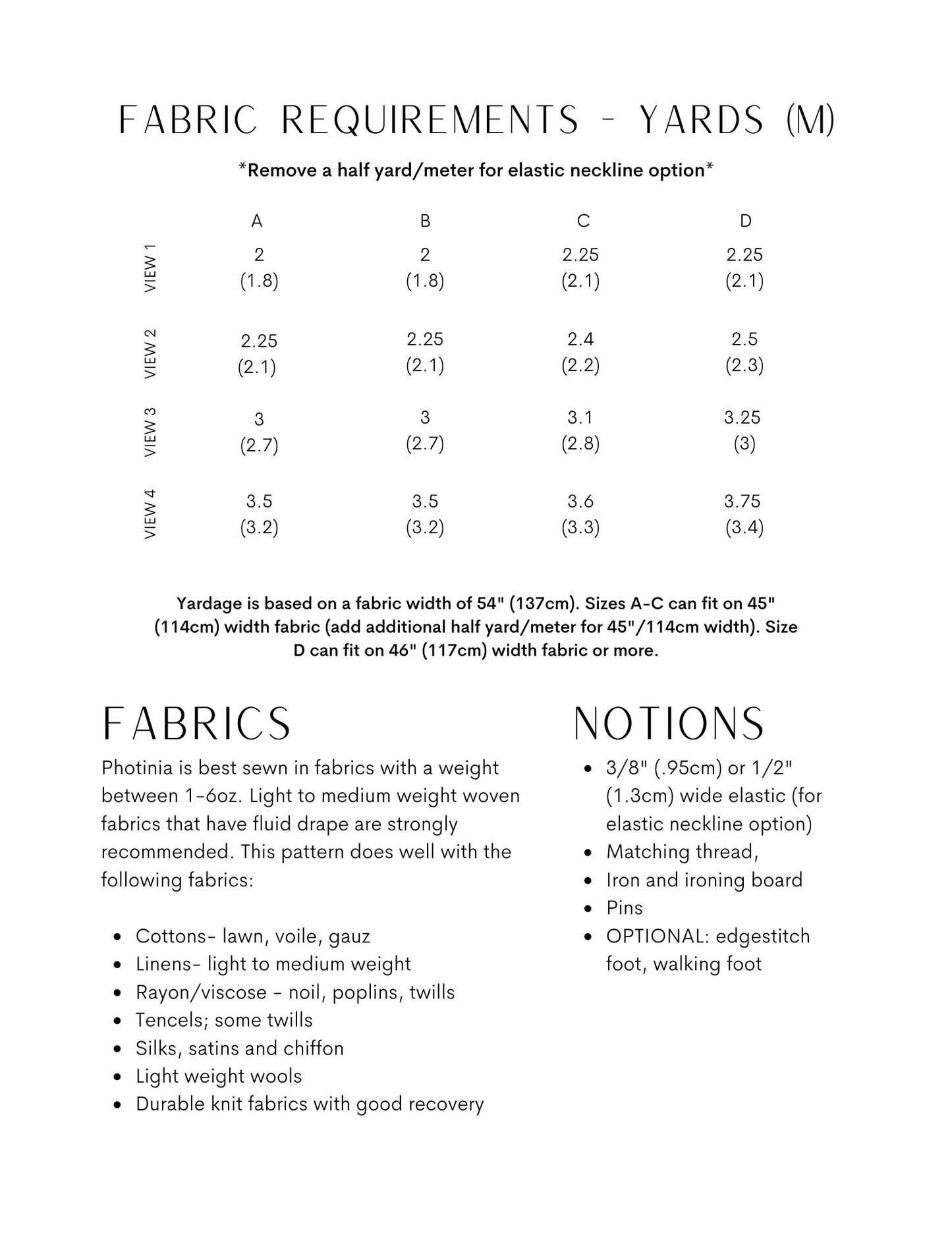 Non-Zero Waste Photinia Top & Dress PDF Sewing Pattern
