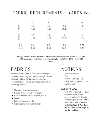 Photinia Blouse & Dress // A Zero Waste PDF Sewing Pattern