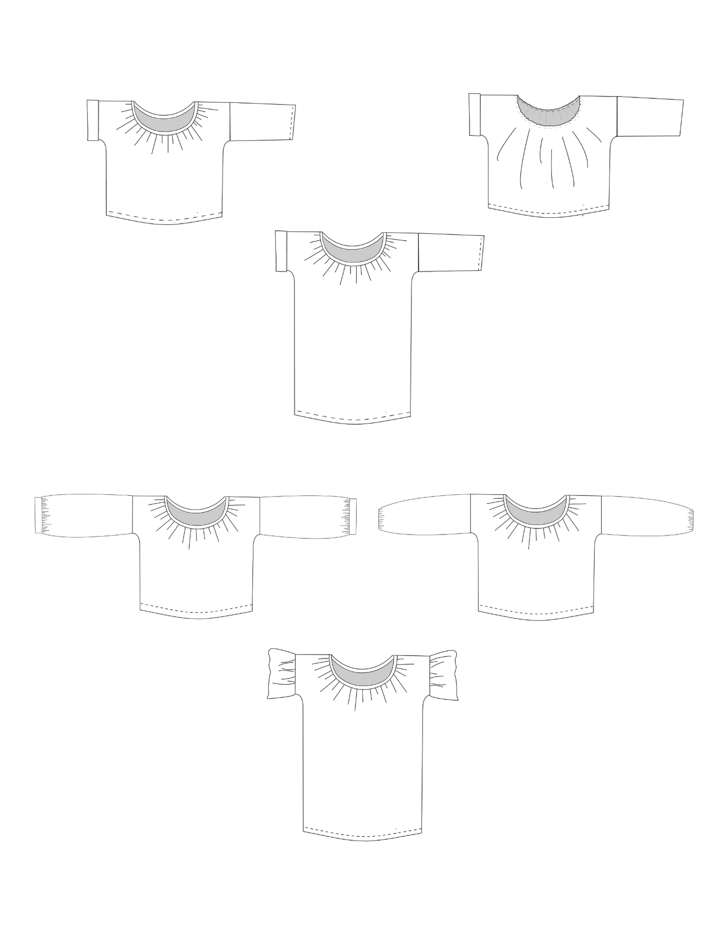 Non-Zero Waste Photinia Top & Dress PDF Sewing Pattern